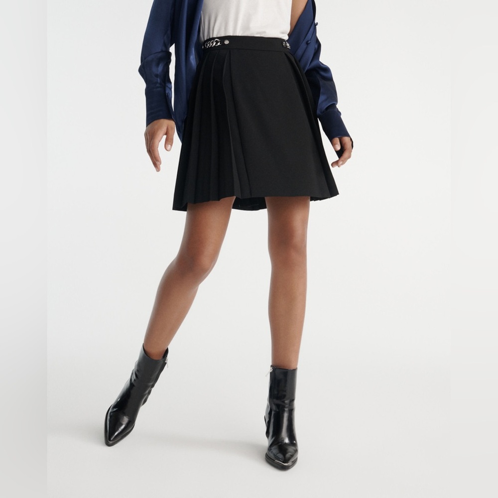 Kooples pleated chain skirt